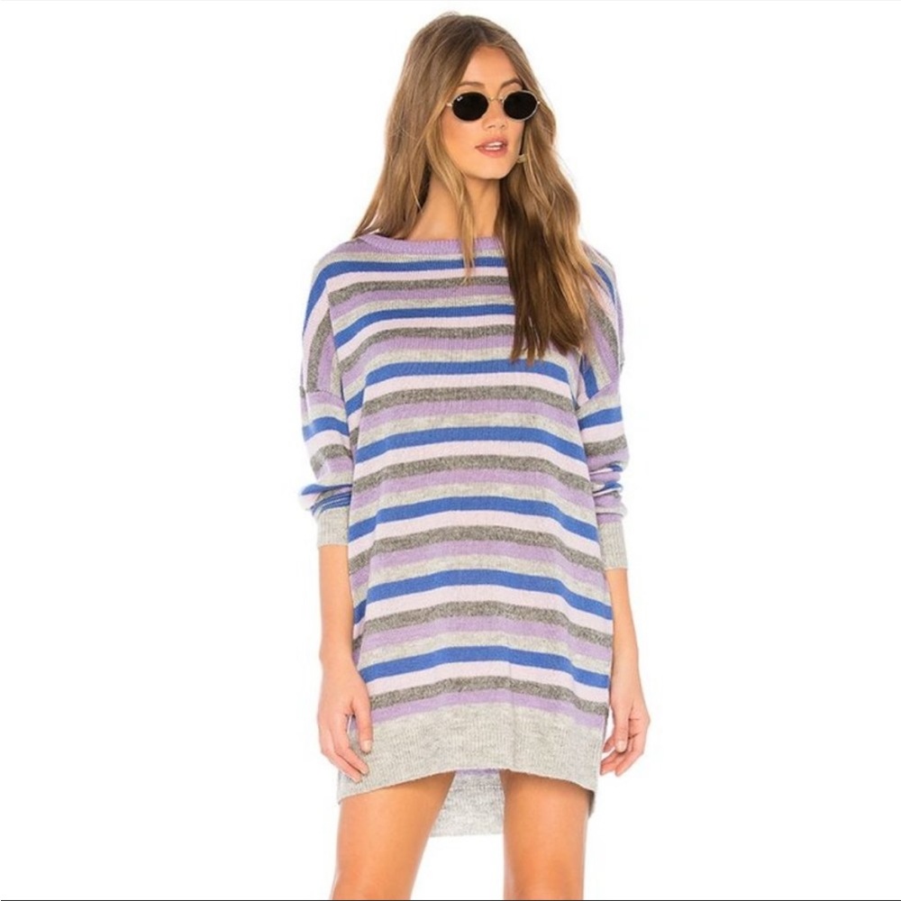 Tularosa Hamptons Sweater Dress in Lavender Stripe SZ S EUC